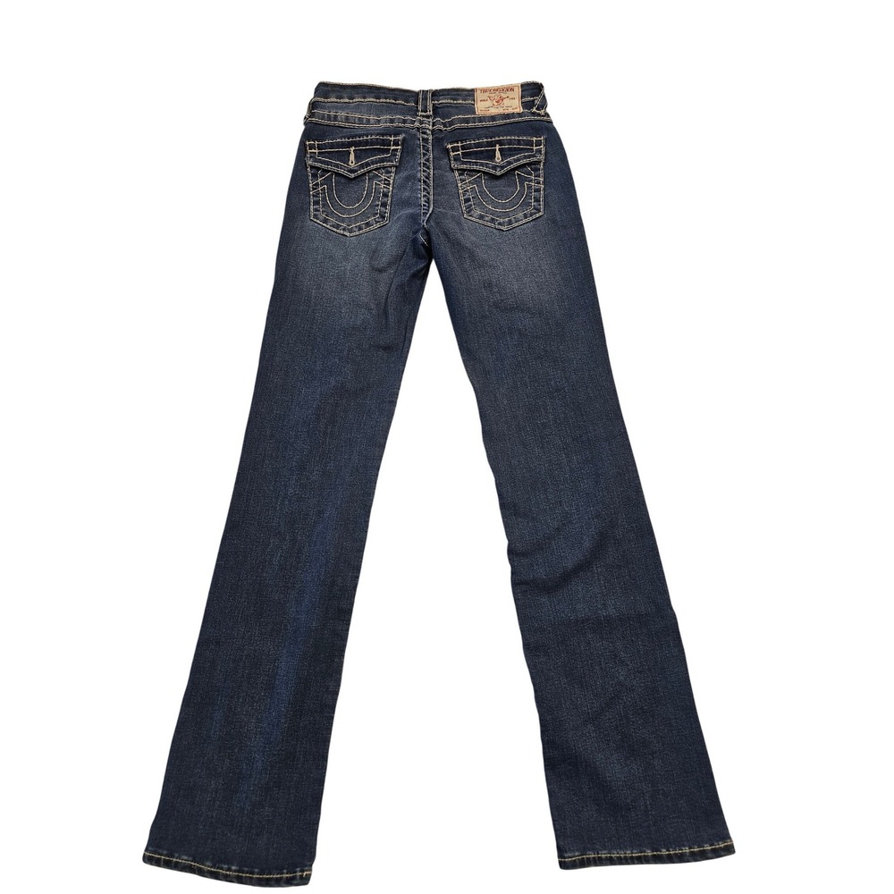 True Religion Billie Mid Rise Straight Leg Jeans Blue‎ Denim Size 26 RN112790